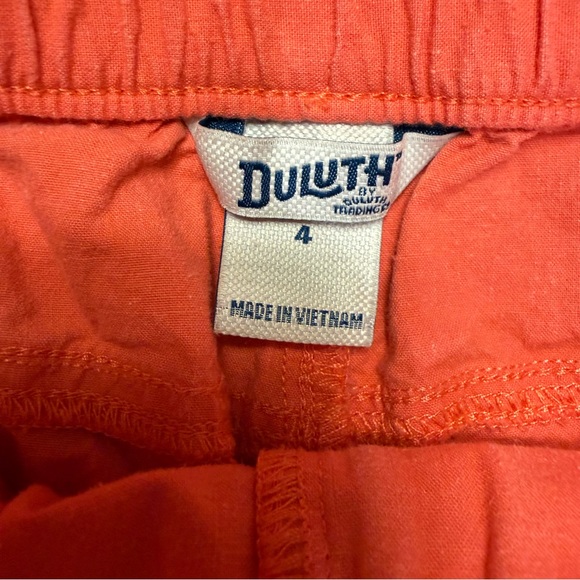 Duluth Trading Women's Hemp 7" Utility Shorts - Coral Pink Pull-On Stretch Sz 4 - Picture 3 of 7